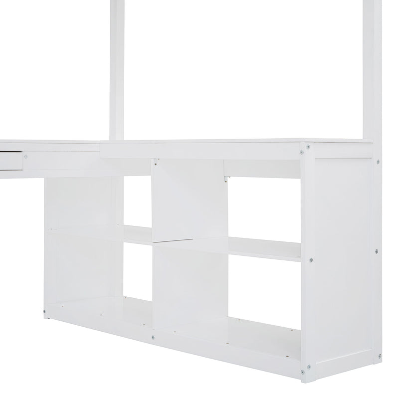 Loft Bed With Drawers, Cabinet, Shelves With Desk - R&R Furniture Gallery (Fountain Valley, CA)