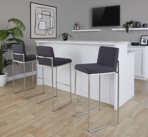 Lumi Source Fuji high back barstool from contemporary and modern elegance stool set, featuring sleek design and cushioned seat.
