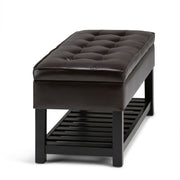Cosmopolitan - Storage Ottoman Bench With Open Bottom - Tanners Brown - R&R Furniture Gallery (Fountain Valley, CA)
