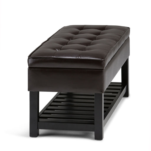 Cosmopolitan - Storage Ottoman Bench With Open Bottom - Tanners Brown - R&R Furniture Gallery (Fountain Valley, CA)