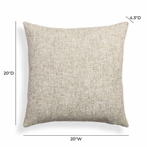 Poh - 20" Boucle Square Accent Pillow - Washed Beige