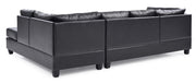 Glory Furniture Malone Comfort Sectional sofa with plush cushions and neutral fabric, designed for stylish, comfortable living spaces.
