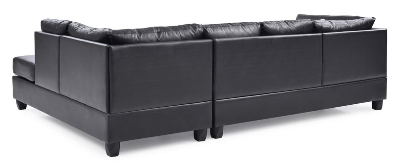 Glory Furniture Malone Comfort Sectional sofa with plush cushions and neutral fabric, designed for stylish, comfortable living spaces.