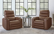 Parker Living Nexus Power Zero Gravity Recliner chair set with plush cushions and adjustable footrest in a modern design.