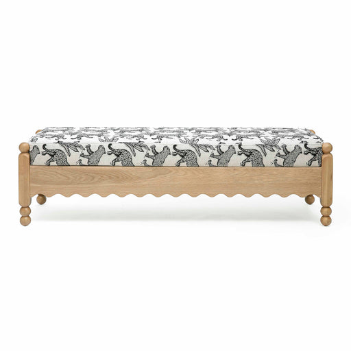 Thelma - Leopard Jacquard Bench - R&R Furniture Gallery (Fountain Valley, CA)