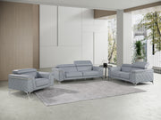 1140 - Top Grain Italian Leather Living Room Set - Black - R&R Furniture Gallery (Fountain Valley, CA)