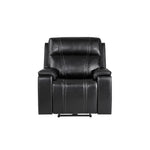 Gary - Power Recliner With Power Recline Motion, Pillow Top Arms, Hidden Cupholders - Black