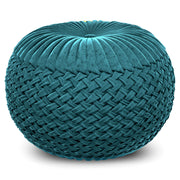 Grafton - Handcrafted Round Pouf - R&R Furniture Gallery (Fountain Valley, CA)