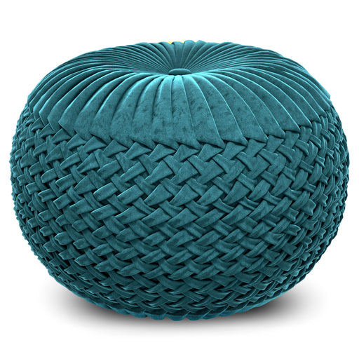 Grafton - Handcrafted Round Pouf - R&R Furniture Gallery (Fountain Valley, CA)