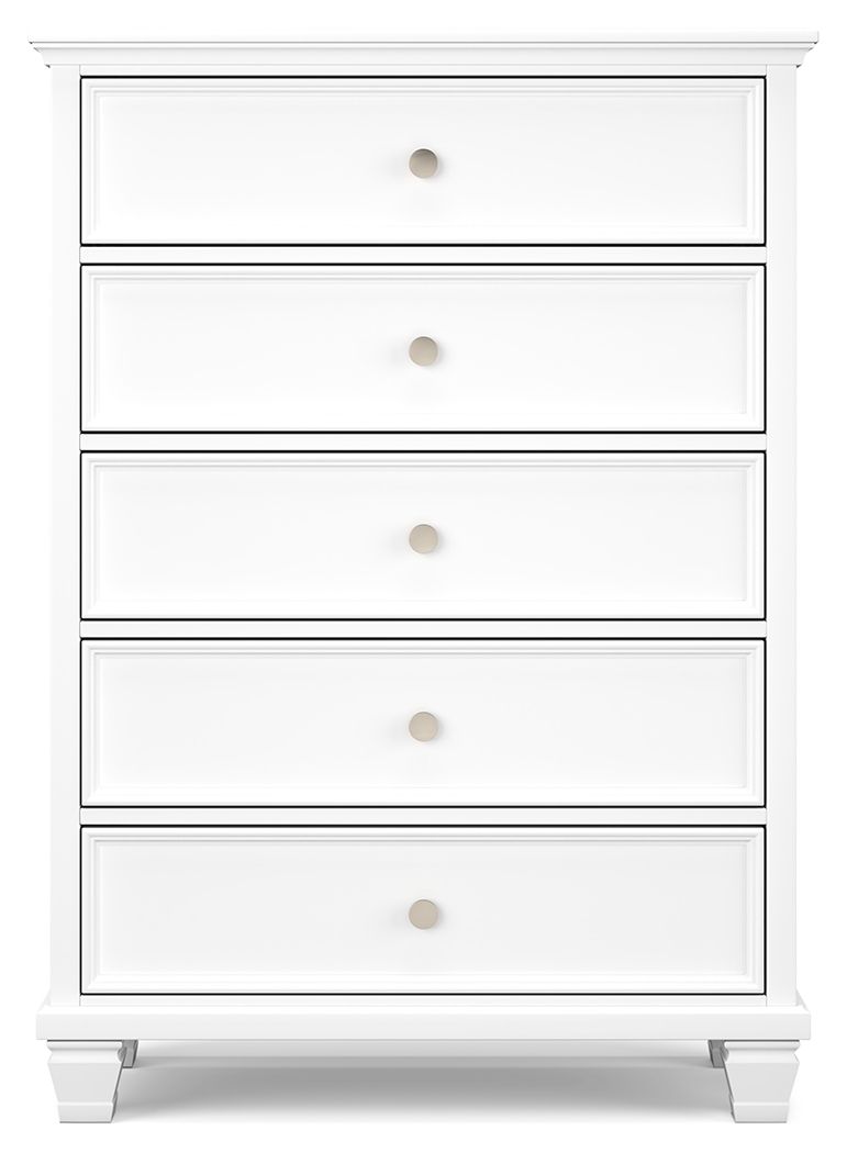Fortman - Five Drawer Chest - White - R&R Furniture Gallery (Fountain Valley, CA)