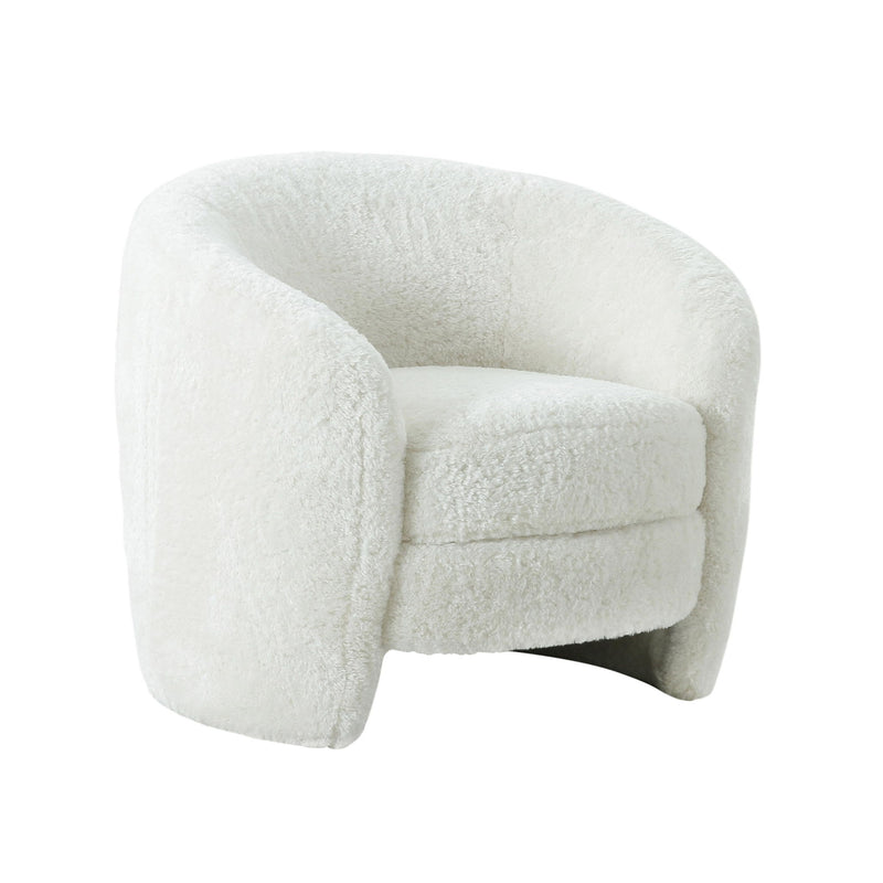 Dakota - Faux Shearling Armchair - White - R&R Furniture Gallery (Fountain Valley, CA)