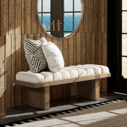 Bella - Upholstered Modern Accent Bench - Ivory White - R&R Furniture Gallery (Fountain Valley, CA)