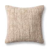 Classic Home Jai 22x22 inch natural accent pillow with soft fabric and stylish design for living room decor.