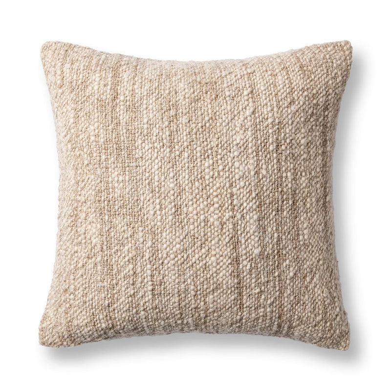 Classic Home Jai 22x22 inch natural accent pillow with soft fabric and stylish design for living room decor.