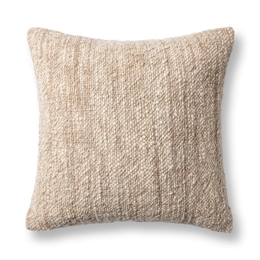 Classic Home Jai 22x22 inch natural accent pillow with soft fabric and stylish design for living room decor.