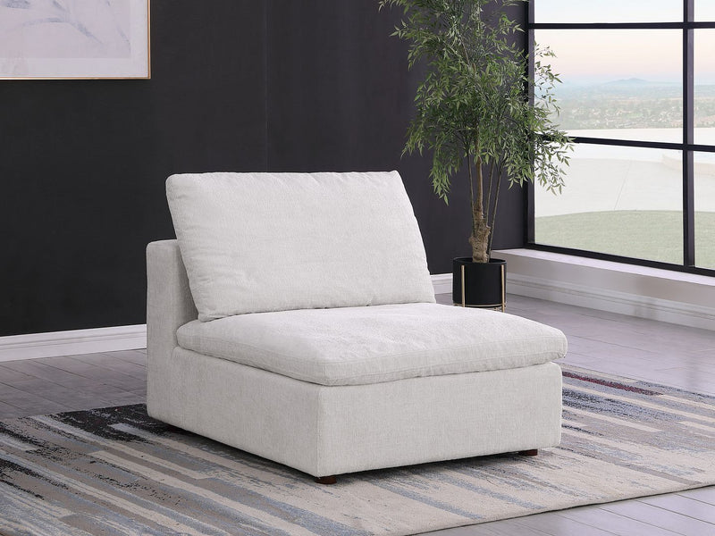 1100 - Armless Chair (Top-Grain Italian Leather) - R&R Furniture Gallery (Fountain Valley, CA)