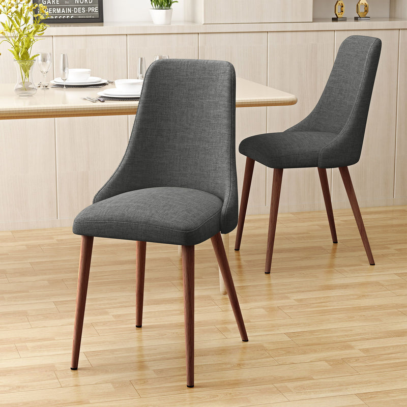 Mid Century Modern Fabric Armless Dining Chair - R&R Furniture Gallery (Fountain Valley, CA)