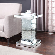 Nysa - 26" End Table - Mirrored & Faux Crystals - R&R Furniture Gallery (Fountain Valley, CA)