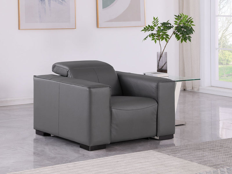 1208 - Leather Power Reclining Chair With Power Headrest - R&R Furniture Gallery (Fountain Valley, CA)