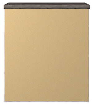 Gerridan - Two Drawer Night Stand - White / Gray - R&R Furniture Gallery (Fountain Valley, CA)