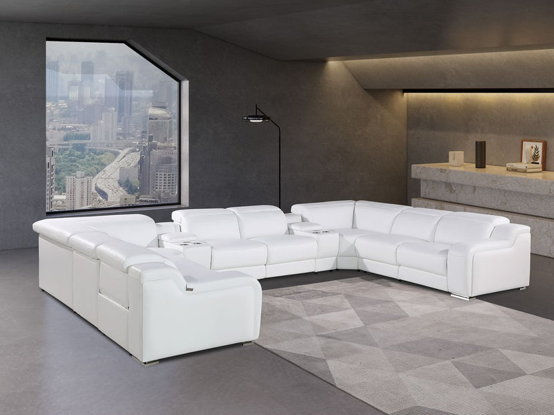1116 - 10-Piece U-Shaped Sectional Sofa In With 4 Power Recliners & Power Headrests - R&R Furniture Gallery (Fountain Valley, CA)