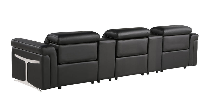 1126 - 5-Piece Modular Power Reclining Sofa In With 3 Power Recliners & Power Headrests