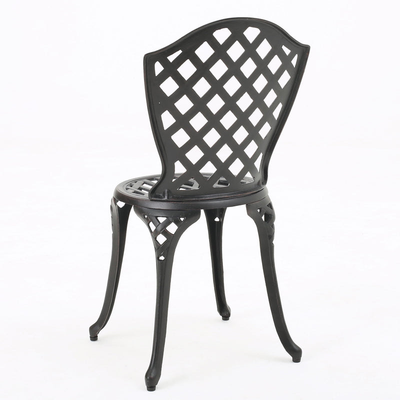 Bono Metal Bistro Set - Black - R&R Furniture Gallery (Fountain Valley, CA)