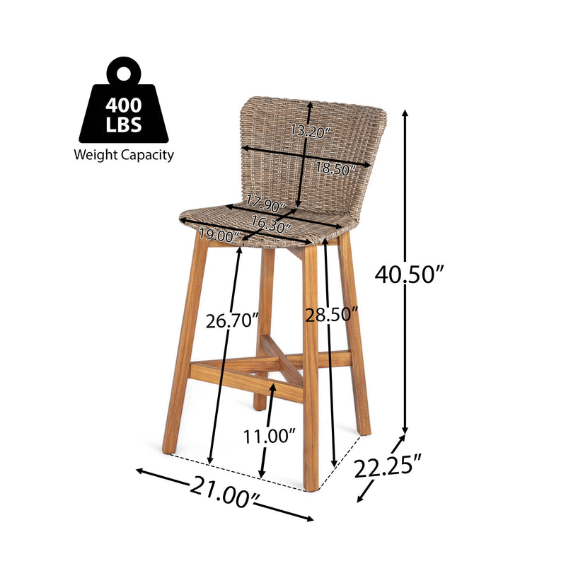 Lymington - Outdoor Bar Stool (Set of 2) - R&R Furniture Gallery (Fountain Valley, CA)
