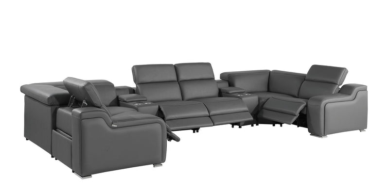 1116 - 8-Piece U-Shaped Sectional Sofa In With 4 Power Recliners & Power Headrest