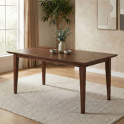 Contemporary Colby dining table by Simpli-Home with wooden surface and sturdy legs, ideal for modern dining rooms.