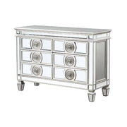 Varian - 34" Server - Mirrored & Antique Platinum - R&R Furniture Gallery (Fountain Valley, CA)