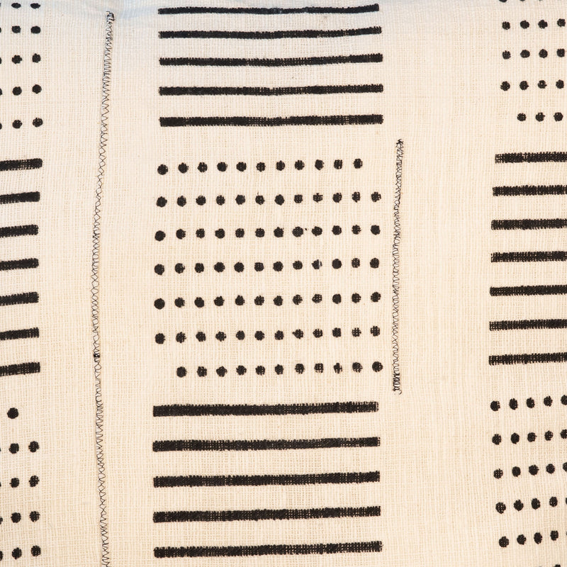 Marina - Pillow With Filler - Beige And Black