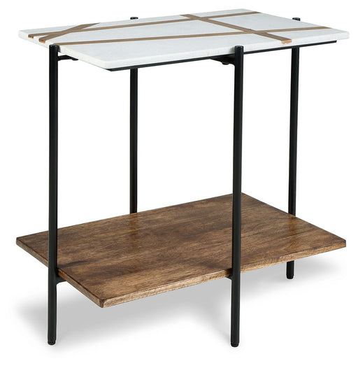 Braxmore - Accent Table - White / Light Brown - R&R Furniture Gallery (Fountain Valley, CA)