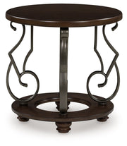 Frallyn - Round End Table - Dark Brown - R&R Furniture Gallery (Fountain Valley, CA)