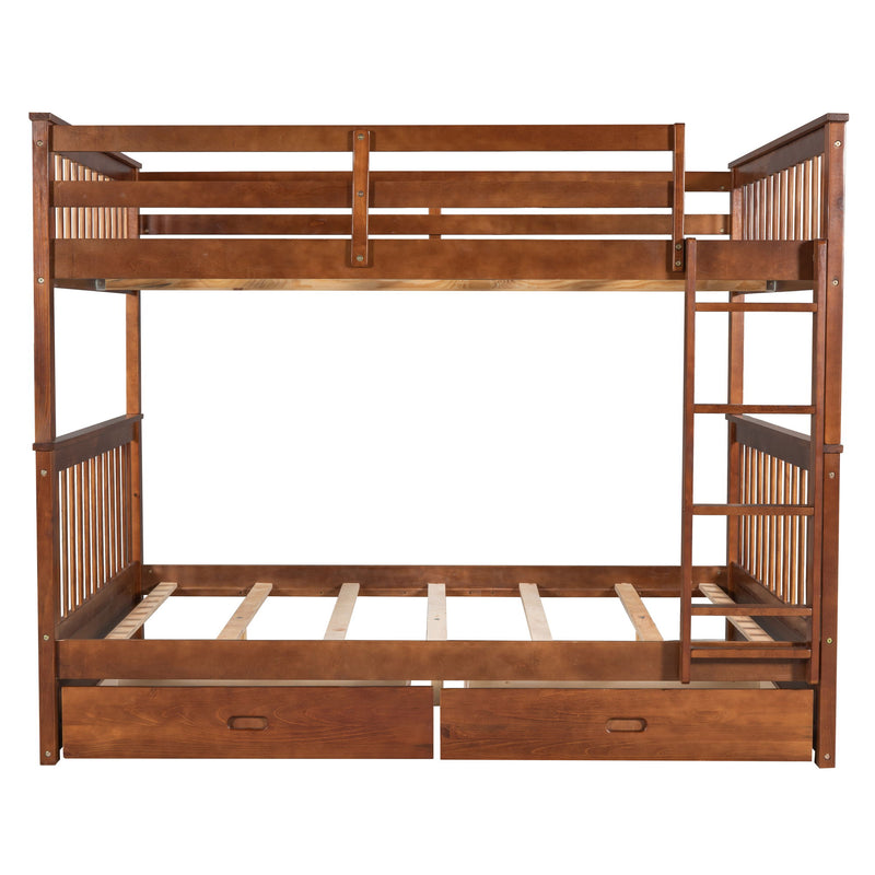 Bunk Bed With Ladders And 2 Storage Drawers - R&R Furniture Gallery (Fountain Valley, CA)