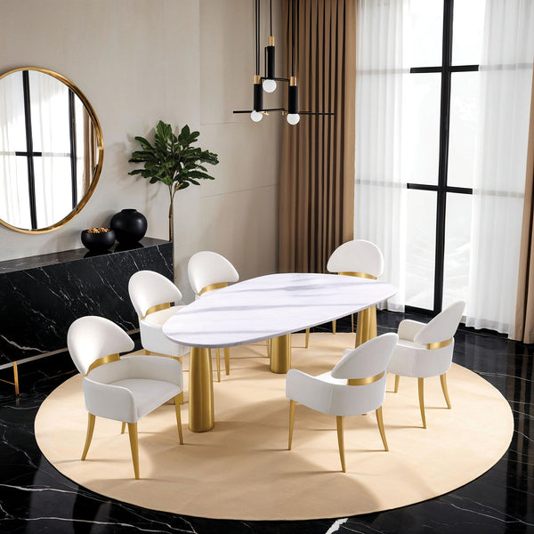 Northam - 5 Pc. Dining Table Set, White Chair