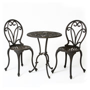 Thomas - 3 Pieces Cast Bistro Set - Black / Gold - R&R Furniture Gallery (Fountain Valley, CA)