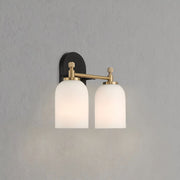 Vortex - 2 Lights Vanity In Style For Over Bathroom Mirror Wall Sconce - Black / Gold / White - R&R Furniture Gallery (Fountain Valley, CA)