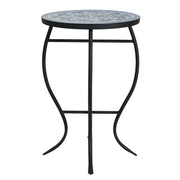 Outdoor Round Side Table With Mosaic Style Top And Curved Iron Legs - R&R Furniture Gallery (Fountain Valley, CA)
