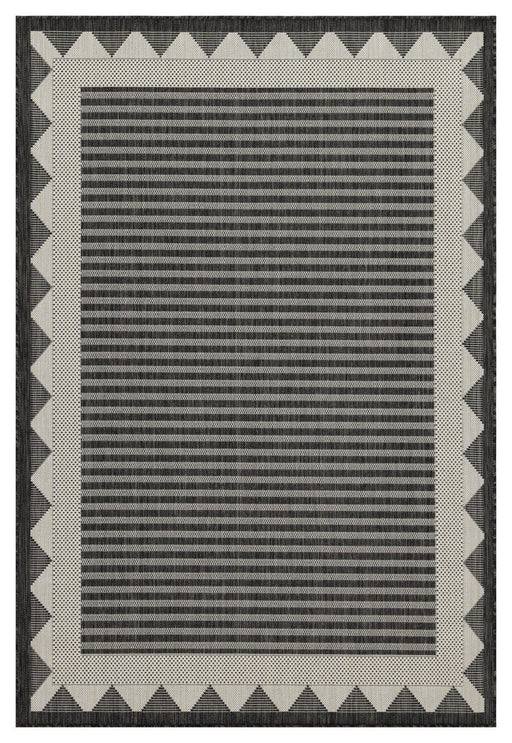 Sunshine - 5'3" X 7'3" Polypropylene Indoor & Outdoor Area Rug - Anthracite - R&R Furniture Gallery (Fountain Valley, CA)