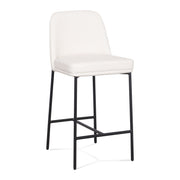 Set of two TOV Furniture Sydney counter stools with wooden legs and upholstered seats, modern design for kitchen or bar area.