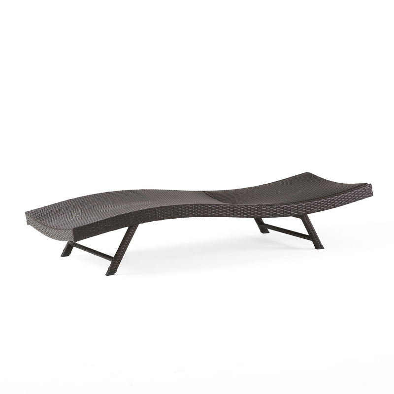 Kauai - Modern Style Wicker Chaise Lounge - Brown Multi - R&R Furniture Gallery (Fountain Valley, CA)