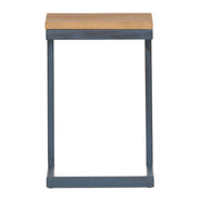 Small C Shaped End Table With Iron Base And Fir Wood Top - Black - R&R Furniture Gallery (Fountain Valley, CA)