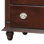 Glory Furniture cappuccino media storage chest, an accent chest with storage drawers in a warm brown finish, ideal for living room decor.