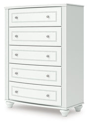 Kozlani - Five Drawer Chest - White - R&R Furniture Gallery (Fountain Valley, CA)