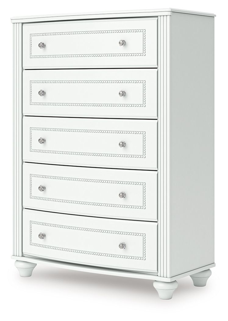 Kozlani - Five Drawer Chest - White - R&R Furniture Gallery (Fountain Valley, CA)