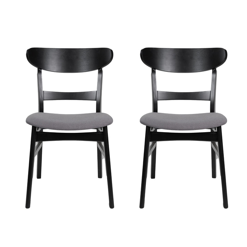 Modern Noble House dining side chair with upholstered seat and wood frame, showcasing sleek design and comfortable seating.