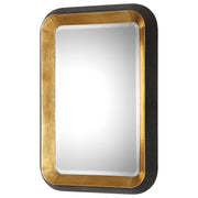 Gold metallic wall mirror by Uttermost, Niva series, featuring a sleek round frame for modern home decor.