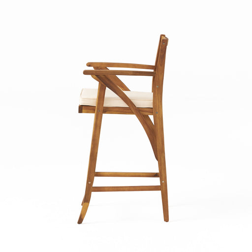 Barstool With Soft Curved Lines And Sturdy Frame (Set of 2) - Brown - R&R Furniture Gallery (Fountain Valley, CA)