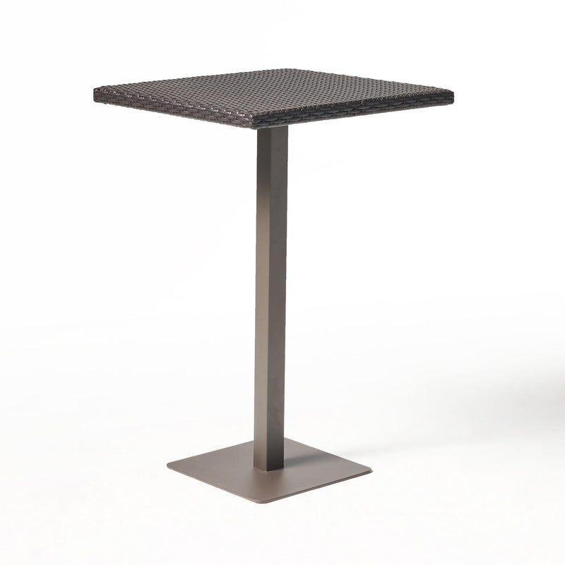 Outdoor Square Rattan Bar Table With Iron Frame - Multi Brown - R&R Furniture Gallery (Fountain Valley, CA)